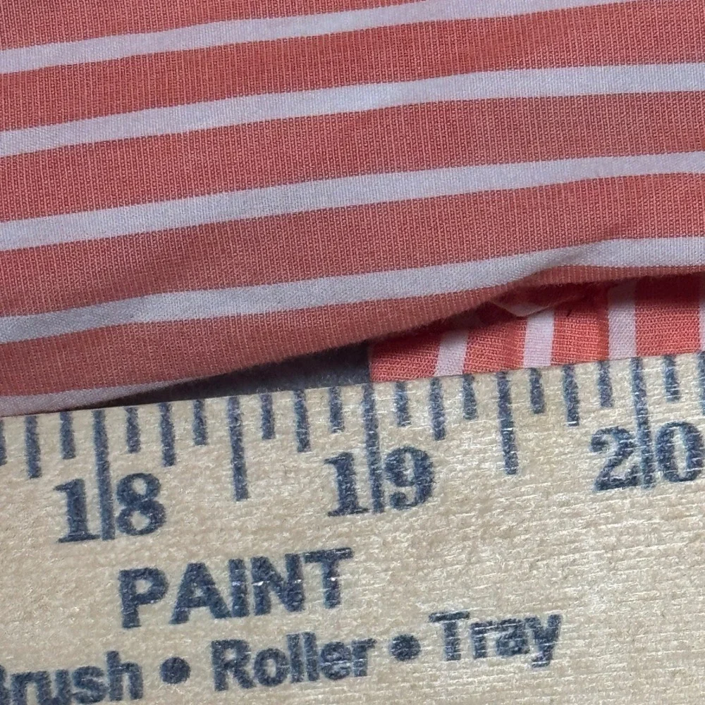 Polo Ralph Lauren Mens Orange White Striped Button Down Shirt Made in Italy 15.5 - Picture 6 of 8